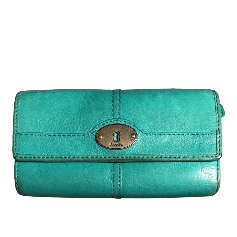 Turquoise Color Fossil Wallet - image 1
